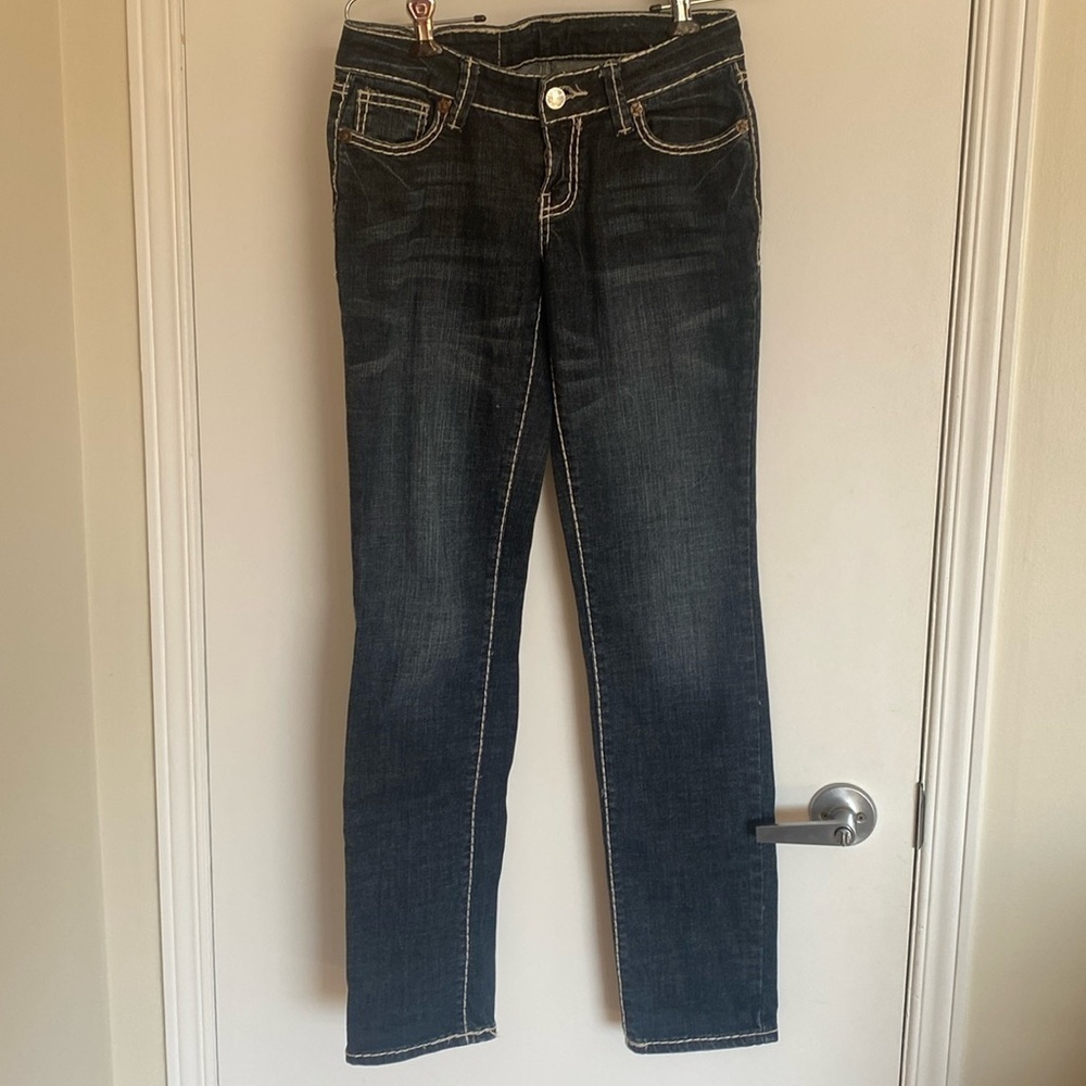 BISOU D’EVE, Straight Leg, low rise, Blue Jeans Size 36